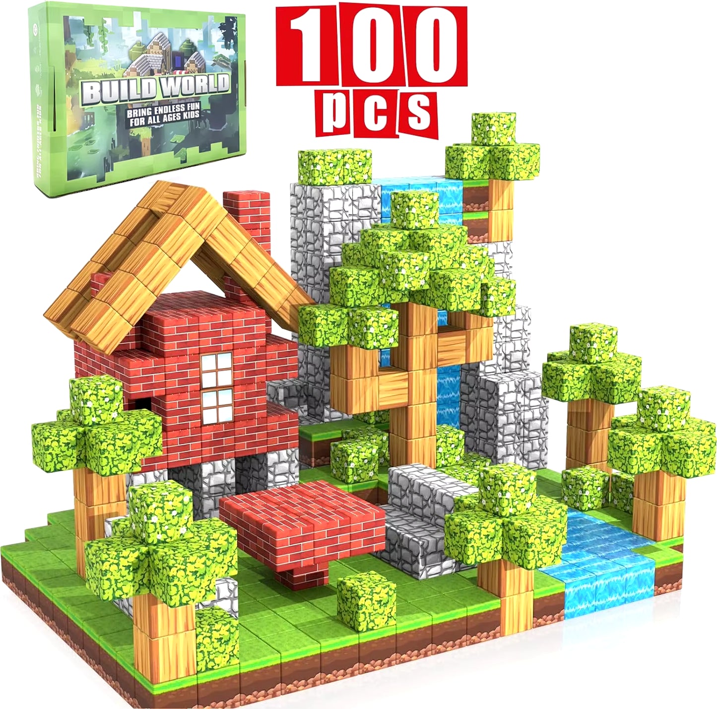 100 Piece Mine Magnetic Blocks