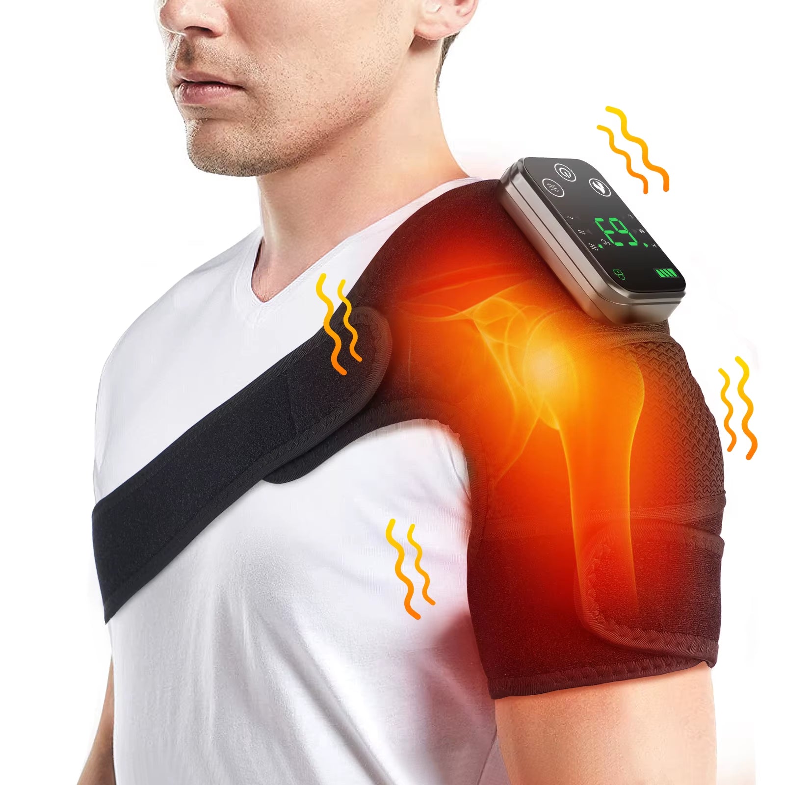 Cordless Portable Heating Pad and Shoulder Massager