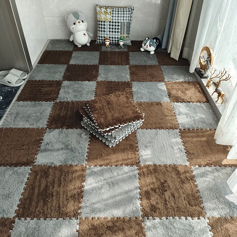 Soft Plush Floor Mat Squares - Perfect for 11.8 in x 11.8in x 0.4in