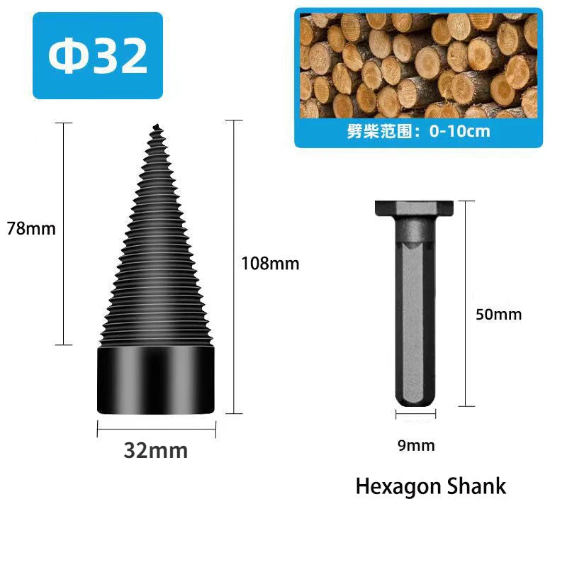 Firewood Splitting Drill Bit