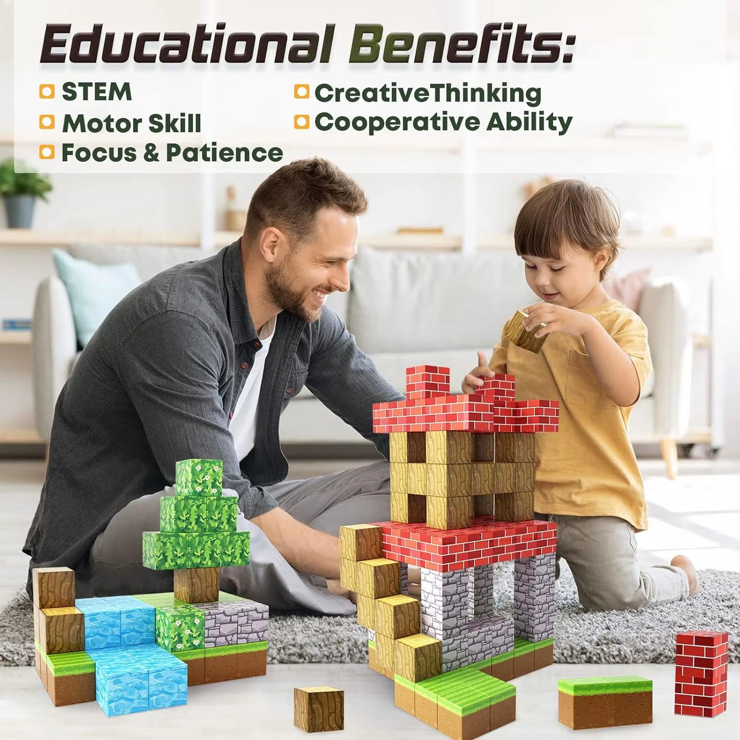 100 Piece Mine Magnetic Blocks
