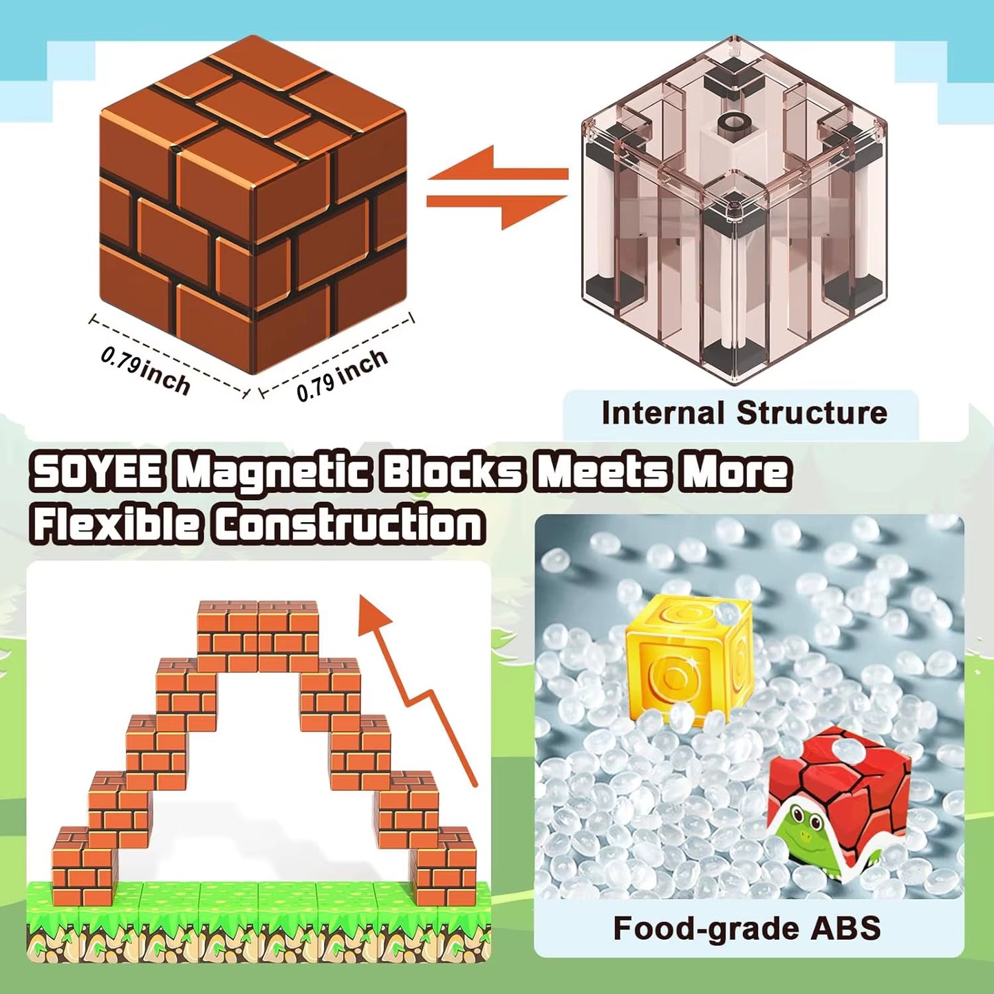 100 Piece Mine Magnetic Blocks
