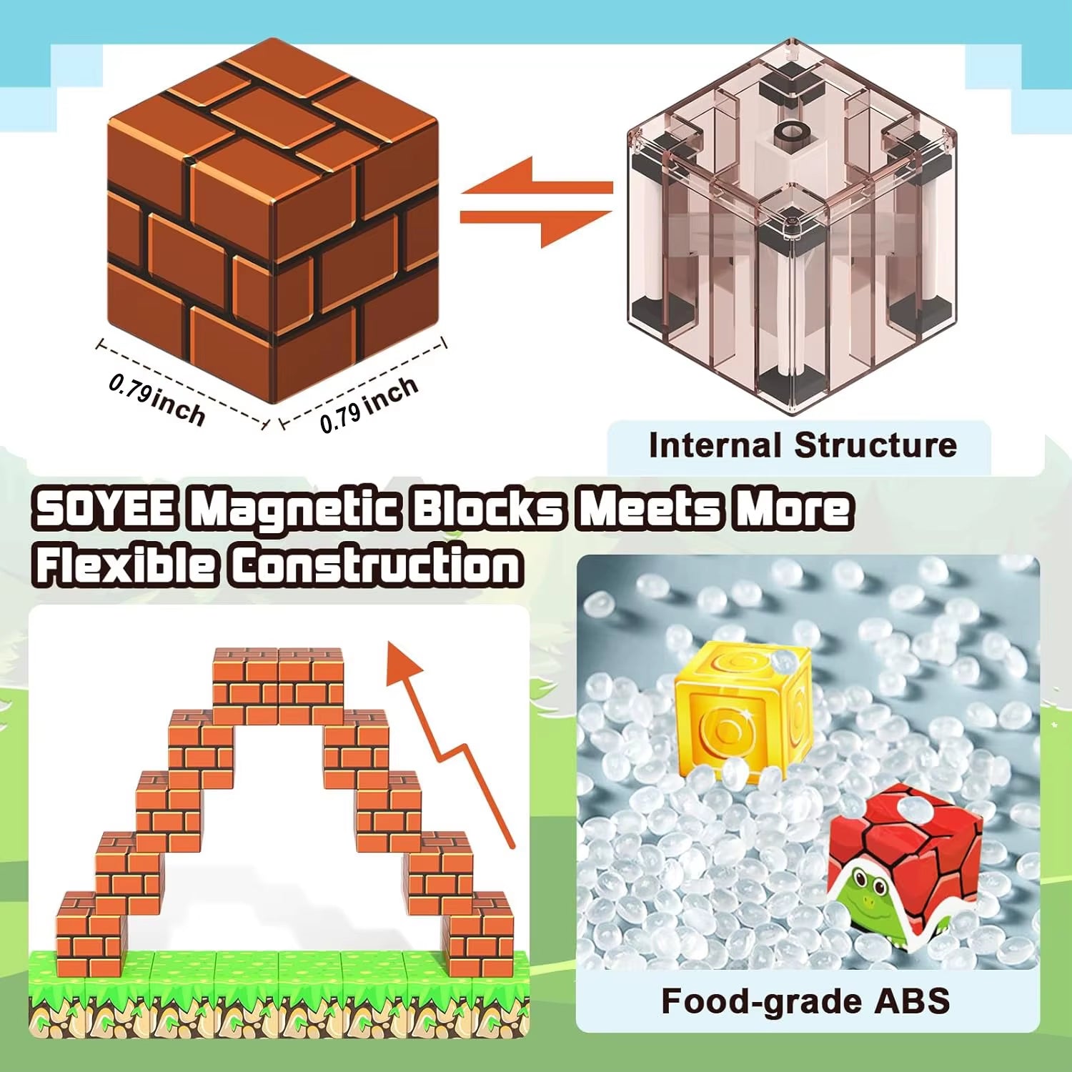 100 Piece Mine Magnetic Blocks