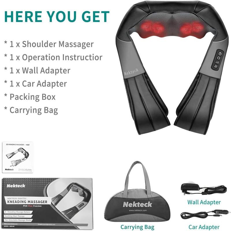 Shiatsu Neck and Back Massager with Soothing Heat