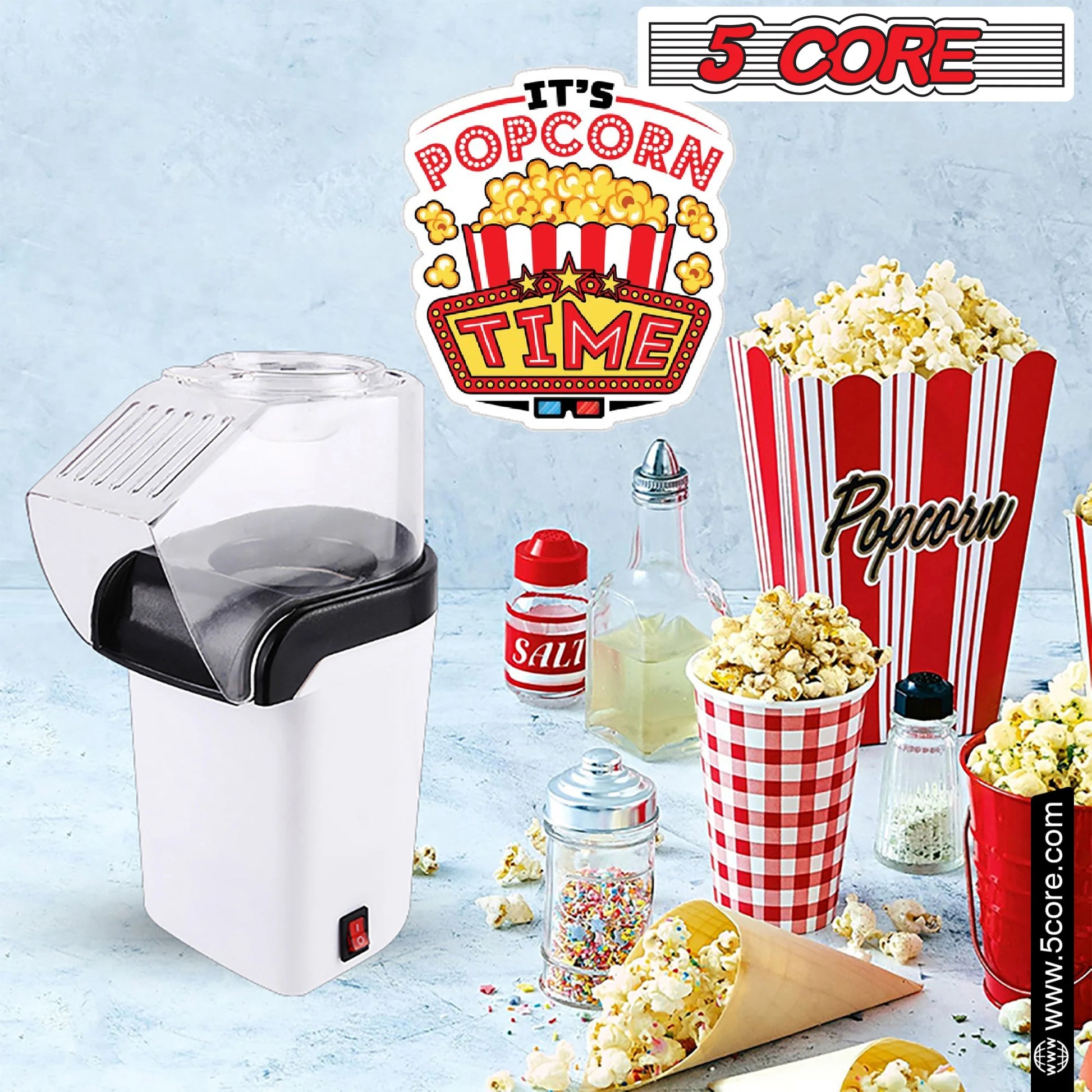 16 Cup Hot Air Popcorn Popper - Portable