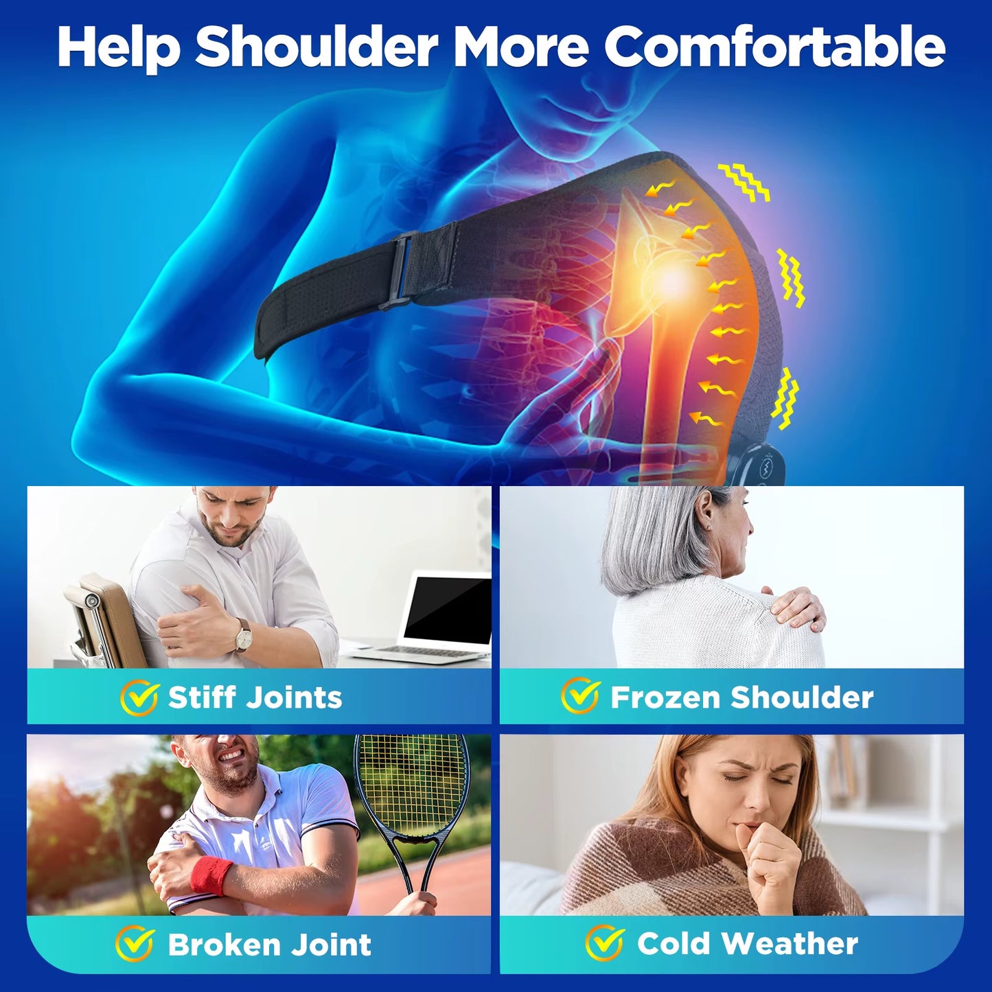 Cordless Portable Heating Pad and Shoulder Massager